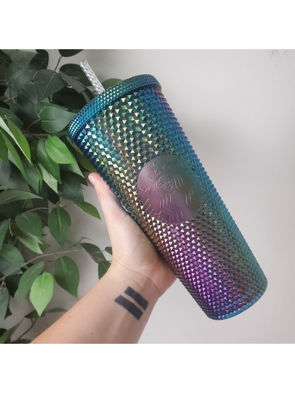 Starbucks China Oil Slick Studded Tumbler Broken